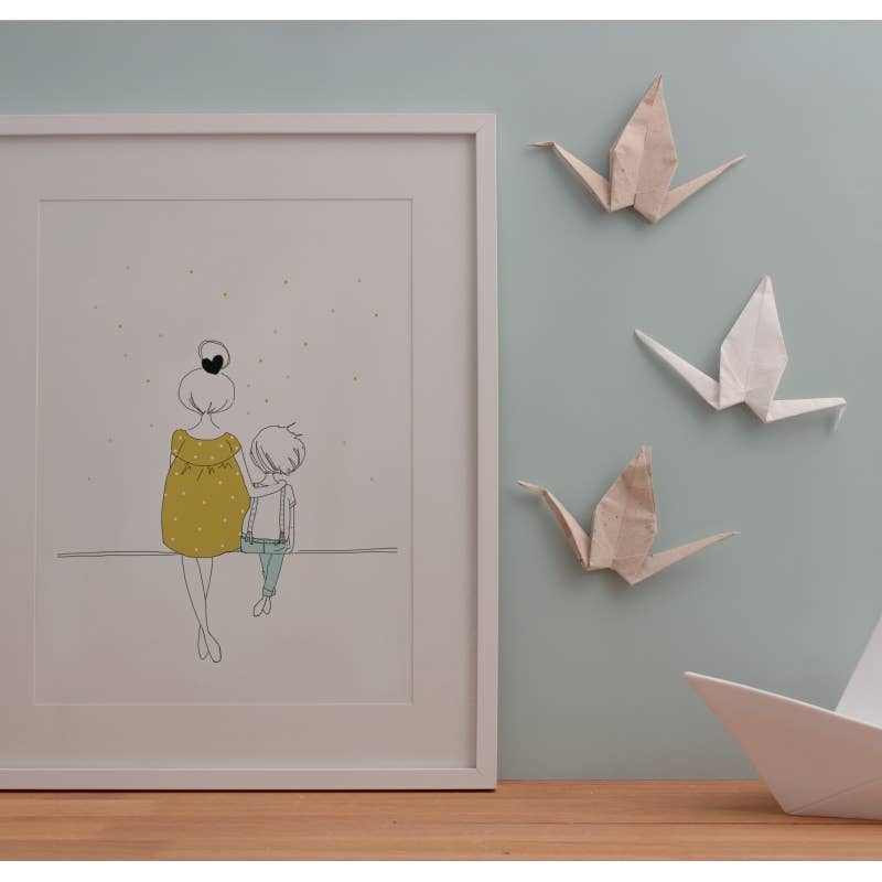 MY LOVELY THING – Impressão artística por atacado – Imprimir amor mamãe e menino verão1