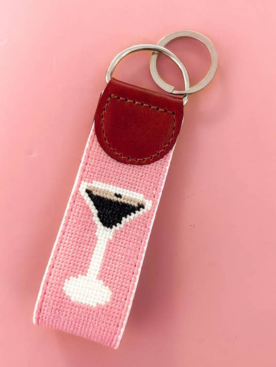 VOORBESTELLEN: Martini Needlepoint Sleutelhanger voor wholesale door Southern Decorative