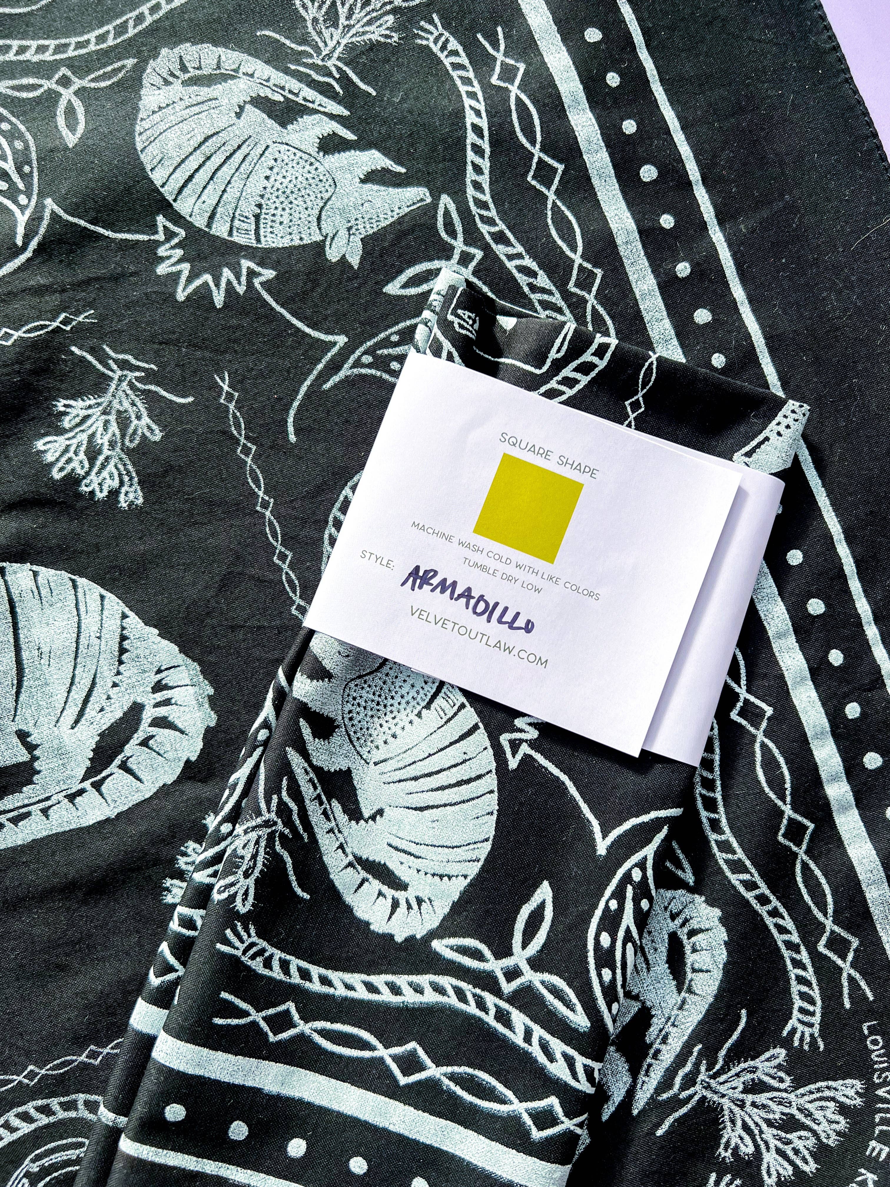 Velvet Outlaw - Wholesale Bandana - Unisex - Armadillo Cotton Bandana - Multiple Colors22