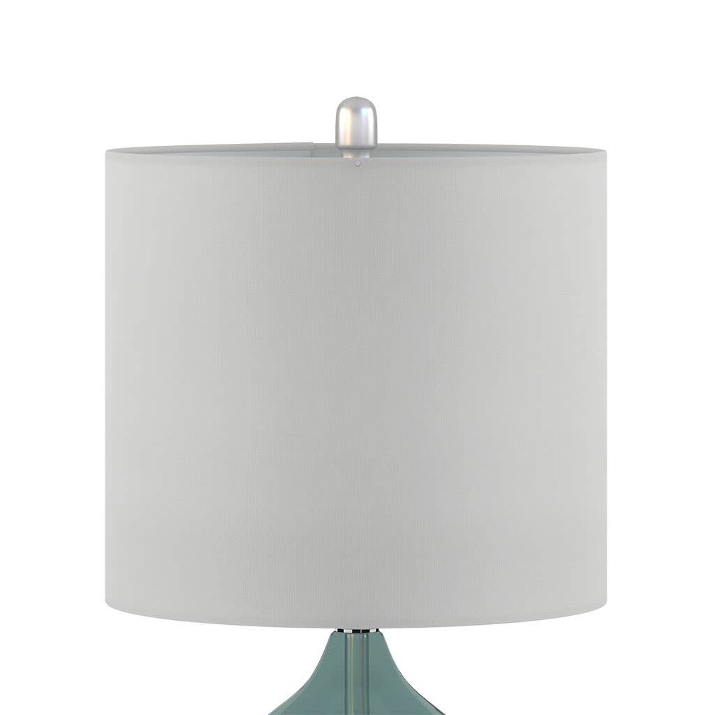 Olliix - Wholesale Accent/Desk Lamp - [Set of 2] Clear Glass Base Table Lamps, Teal Blue Glass4