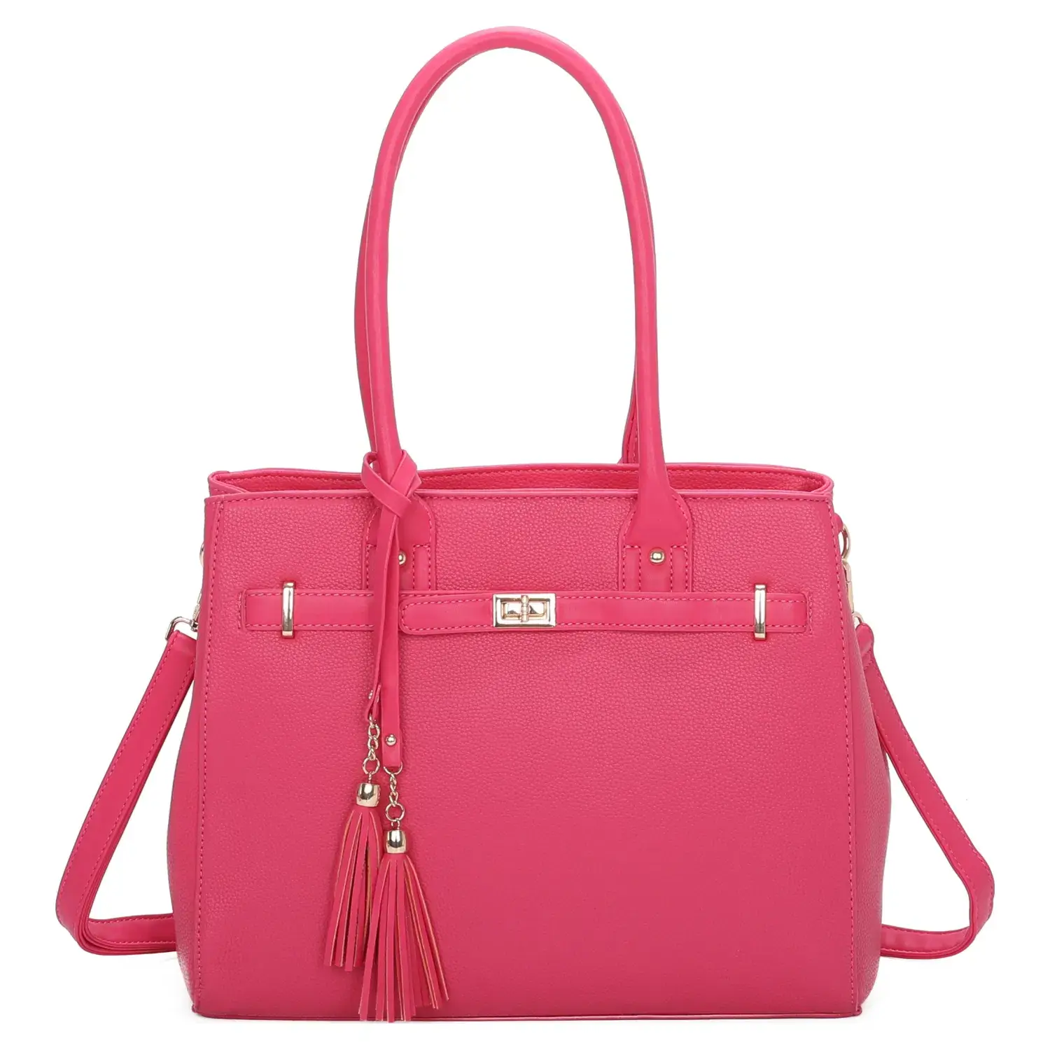 Superbia - Wholesale Handtas met handvat - Dames - Superbia grote tweekleurige draagtas met kwastje aan de voorkant, A4, 93145