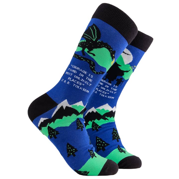 BLUE J.R.R. Tolkien Socks for wholesale on Faire