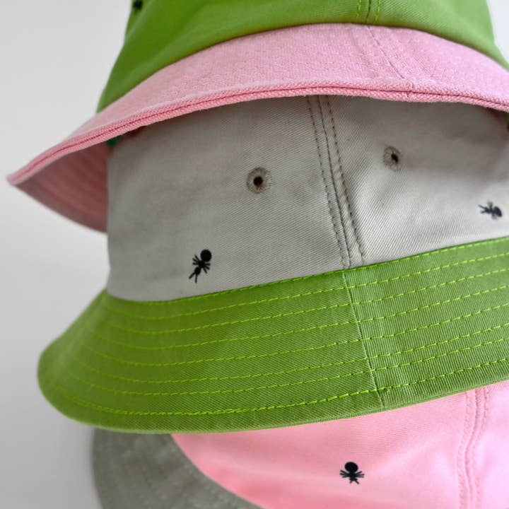 Natali Koromoto - Vente Bob – femme - Bonnet « Ants on Your Hat » ▲Vert▼ Rose12