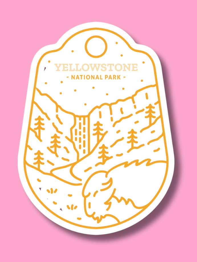 Yellowstone-klistermärke, nationalpark, Wyoming Montana Idaho för wholesale av ShopSourSweetener