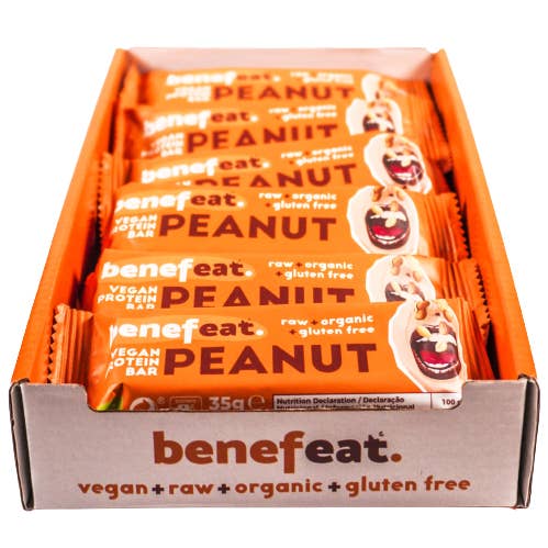 BENEFEAT - Wholesale Snack Bar - Gluten-free Peanut Raw Organic Protein Bars2