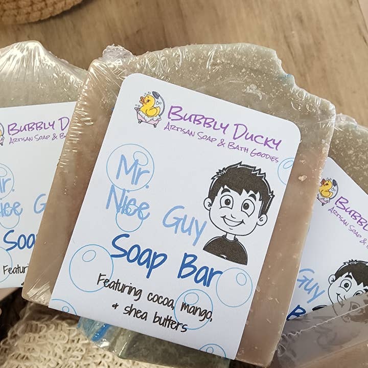 "Mr. Nice Guy" Artisan Soap for wholesale by Bubbly Ducky