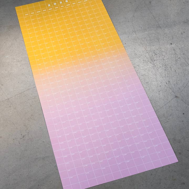 Yearcalendar - Wholesale Calendar - 2026 Gradient 40x100cm9