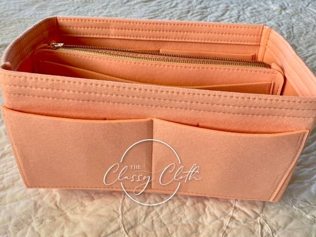 The Classy Cloth WS - Wholesale Purse/Bag Accessory - Women's - Tote Bag Purse Organizer Insert - Light Peach RTS3