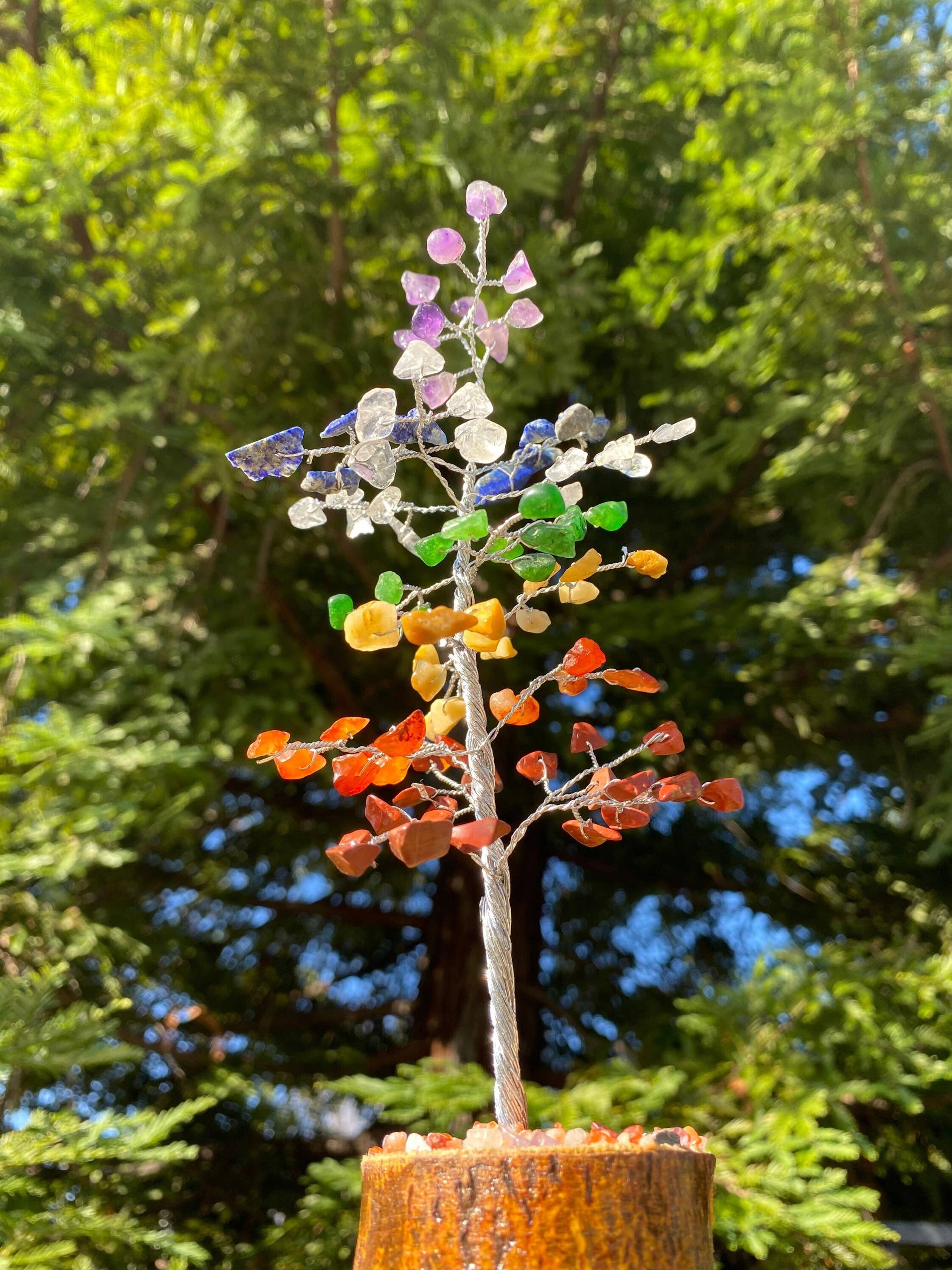 Like International – wholesale Decorative tabletop object – Tree of Life Crystal Gemstone Tower for Home Decor3