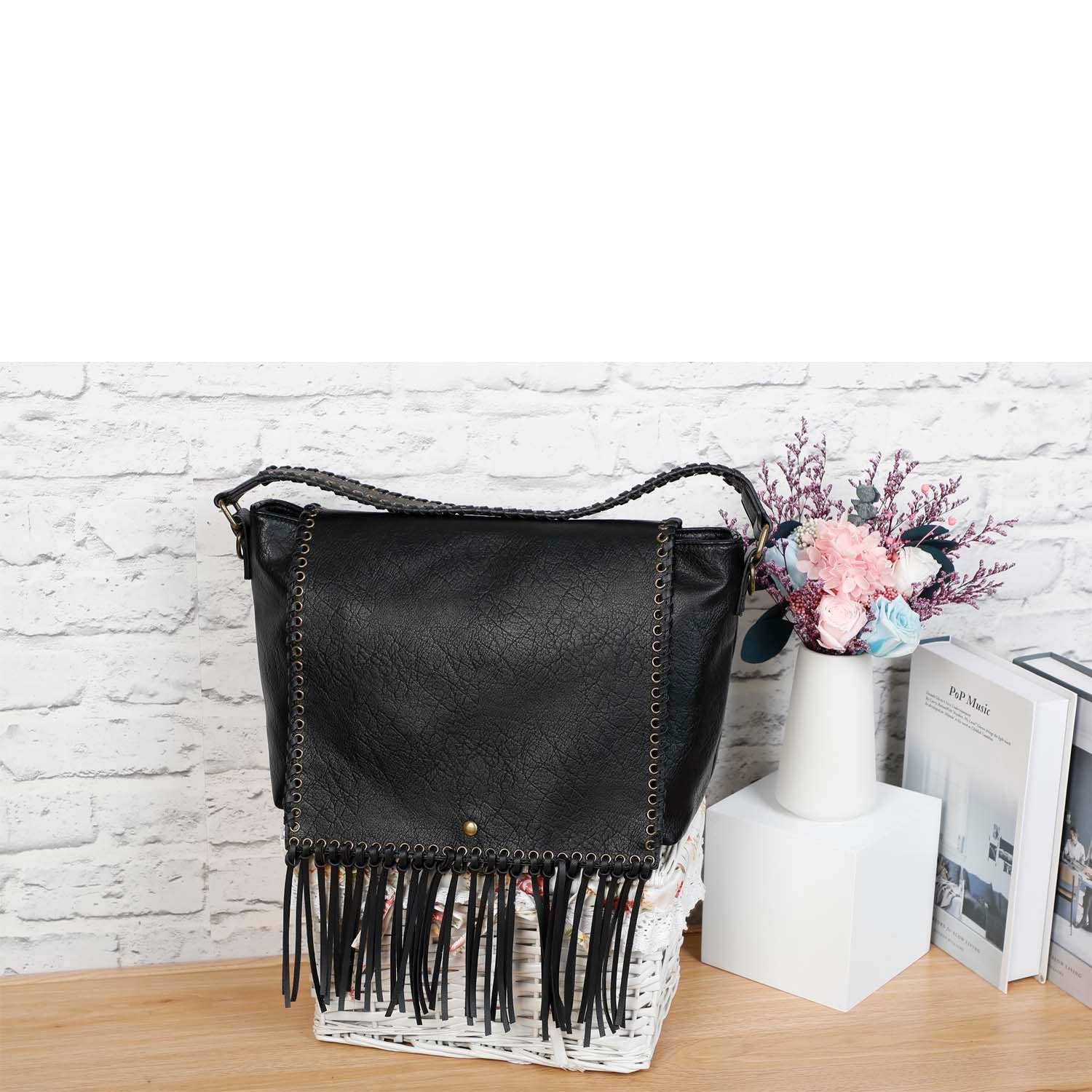 AMPERE CREATIONS - Vente Sac à bandoulière – femme - Lacey Fringe Messenger6