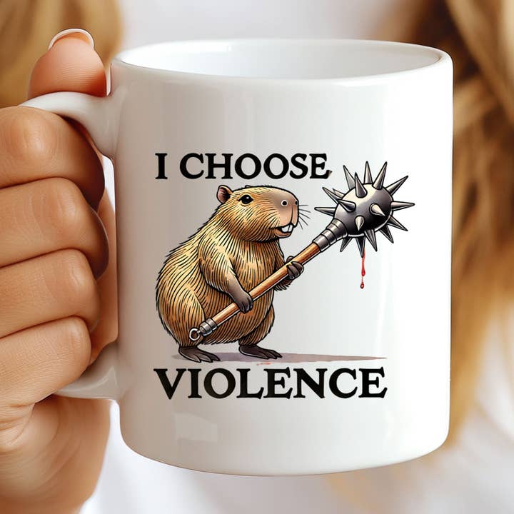I Choose Violence Funny Mug for wholesale by Hello Gorgeous Mugs