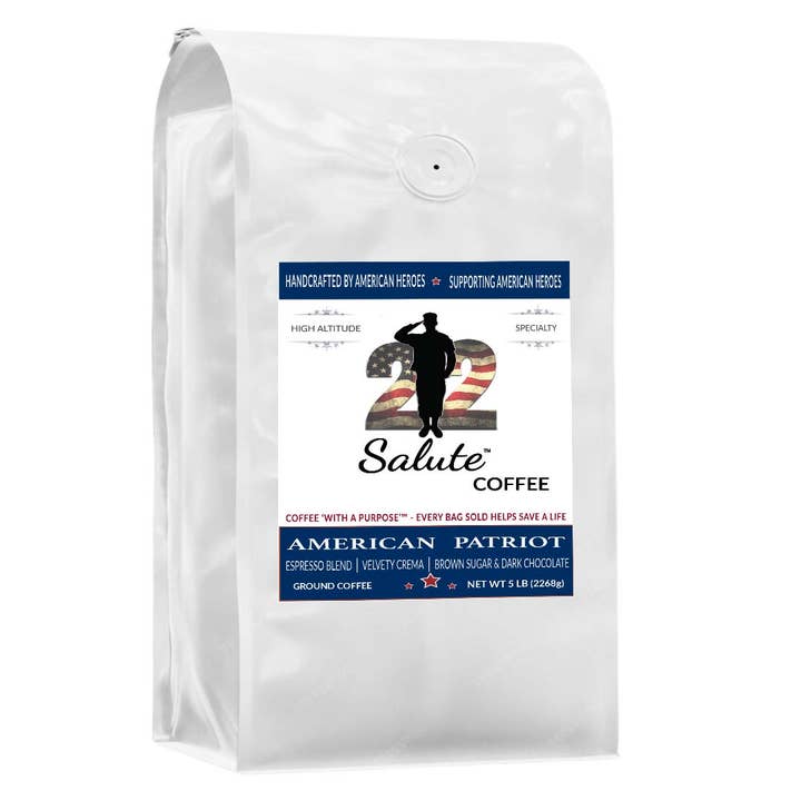 22 Salute Coffee 'With a Purpose' American Patriot Espresso for wholesale by 22 Salute Coffee
