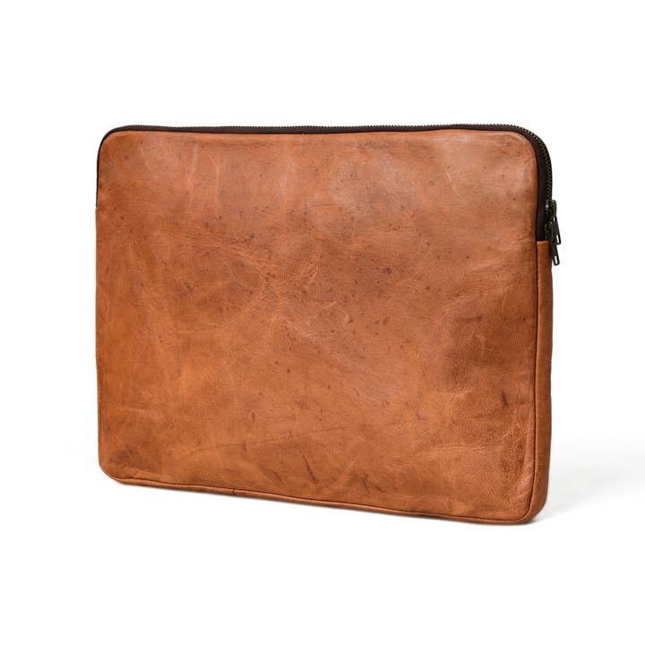Classy Leather Bags – Engroshandel Taske til bærbar computer/tablet - Dame – Zento laptop Sleeve - Tan brun3