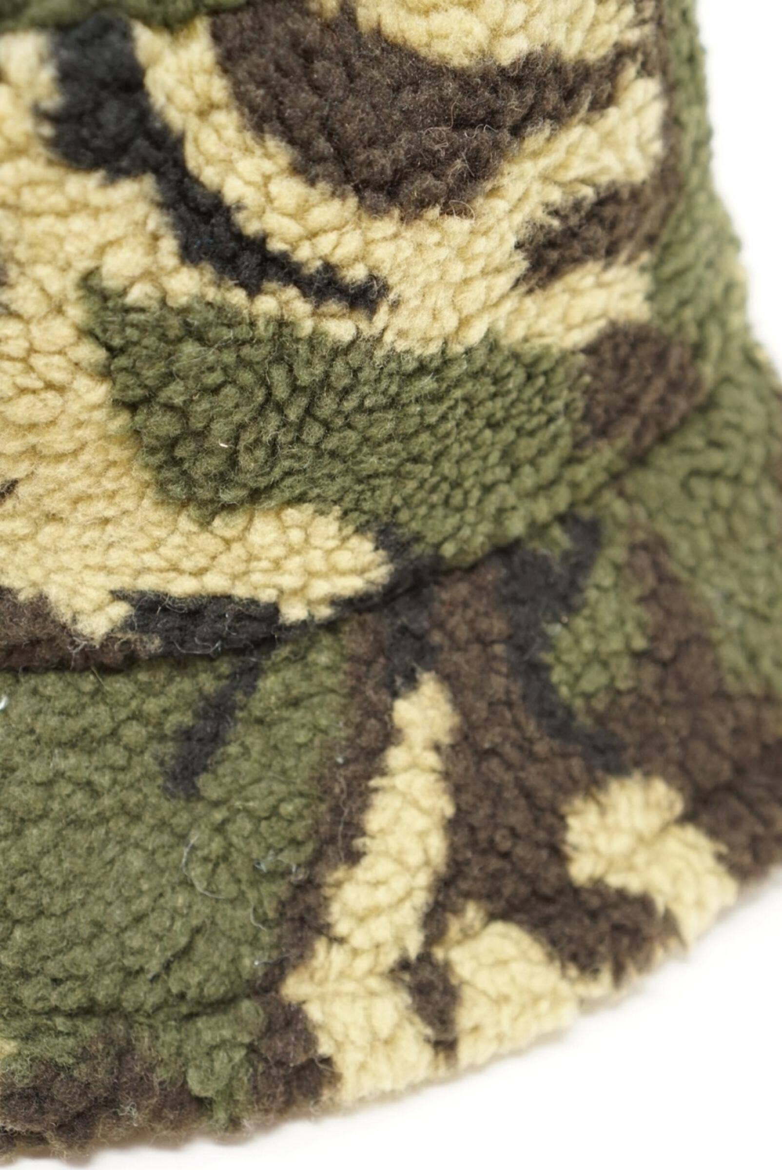 Olive & Pique - Wholesale Bucket Hat - Women's - Faux Fur Fuzzy Textured Bucket Hat, Camouflage2