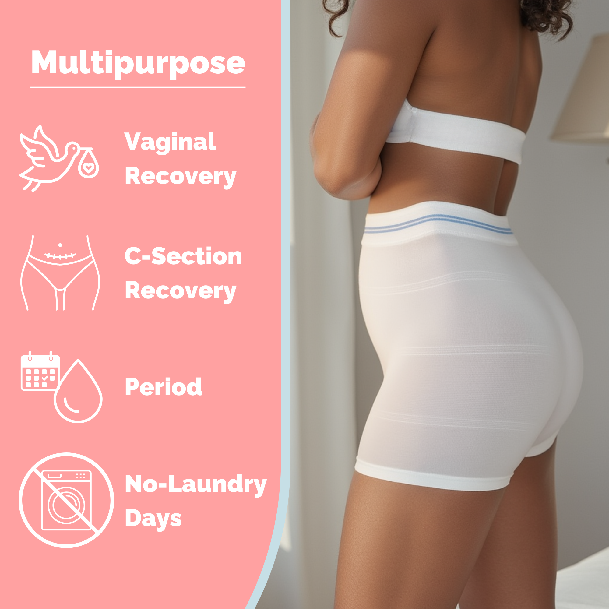 Popped - Wholesale Underwear - Maternity - Disposable Postpartum Underwear (5 pack)1