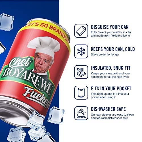 Beersy - Wholesale Drink Huggers & Koozies - "Chef Boy Are We Fucked Can Cooler, Koozie, Can Holder1