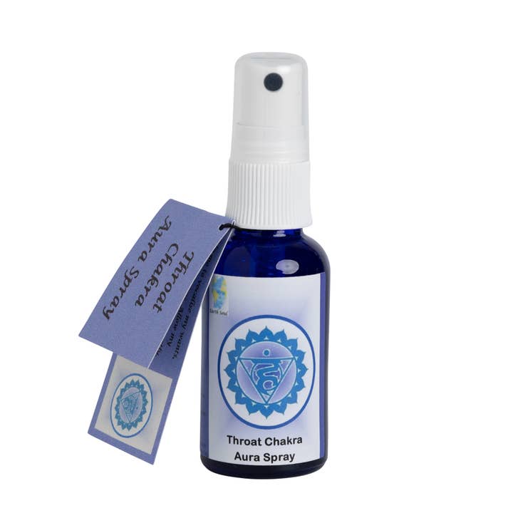 Aromathérapie Aura Spray pour chakra de la gorge, végétalien pour la vente par Earth Soul