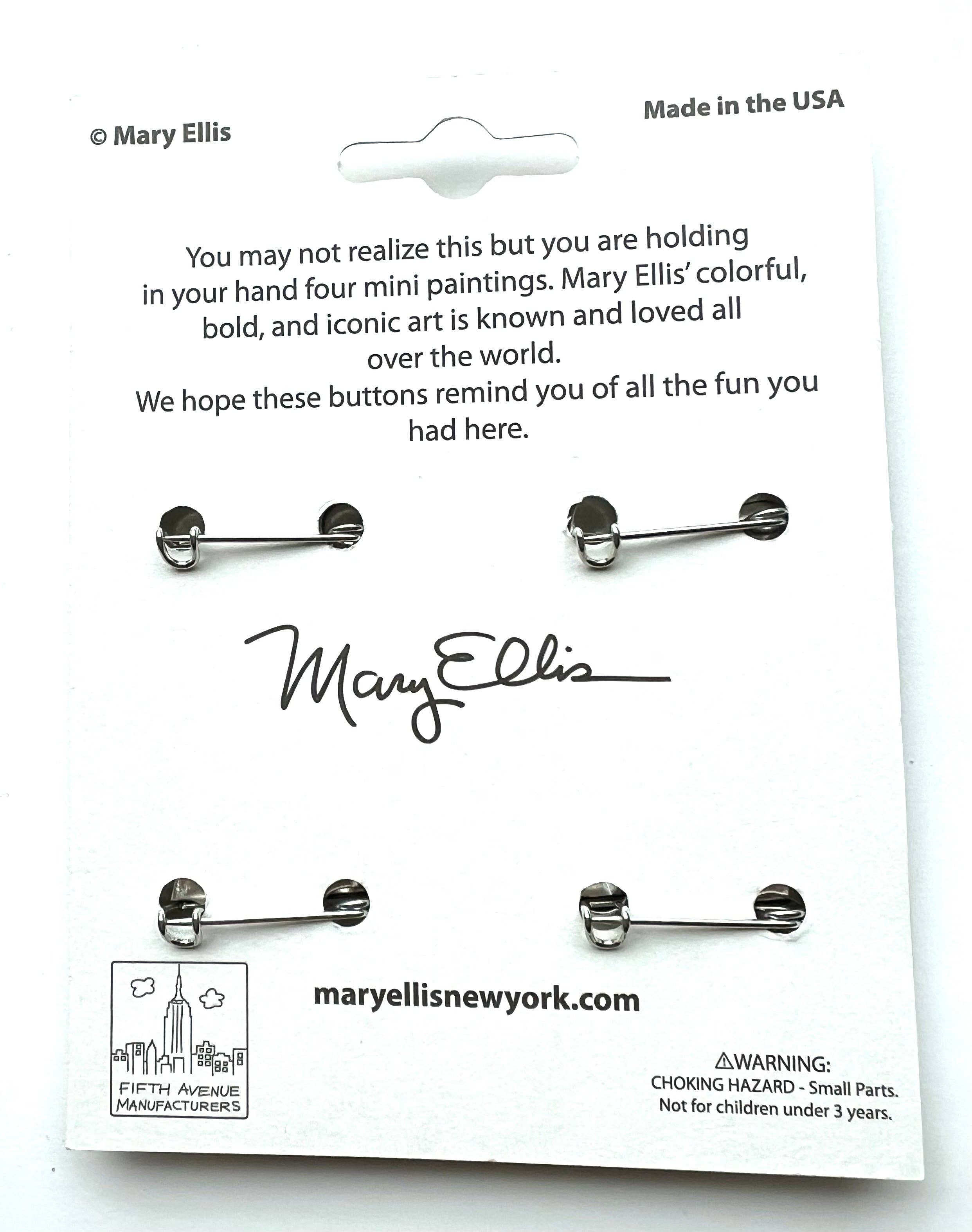 Mary Ellis - Wholesale Lapel Pin/Button - San Diego Mini Button Set | San Diego Souvenir Gift 2