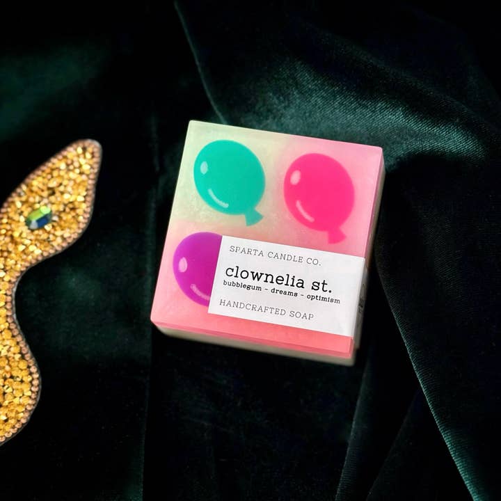 CLOWNELIA STREET SOAP for wholesale by Sparta Candle Co.