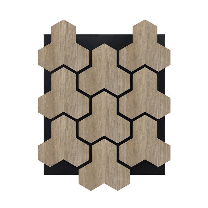 Geometric Acoustic Panel Wooden Hexagon PET + MDF for wholesale by ENER-J