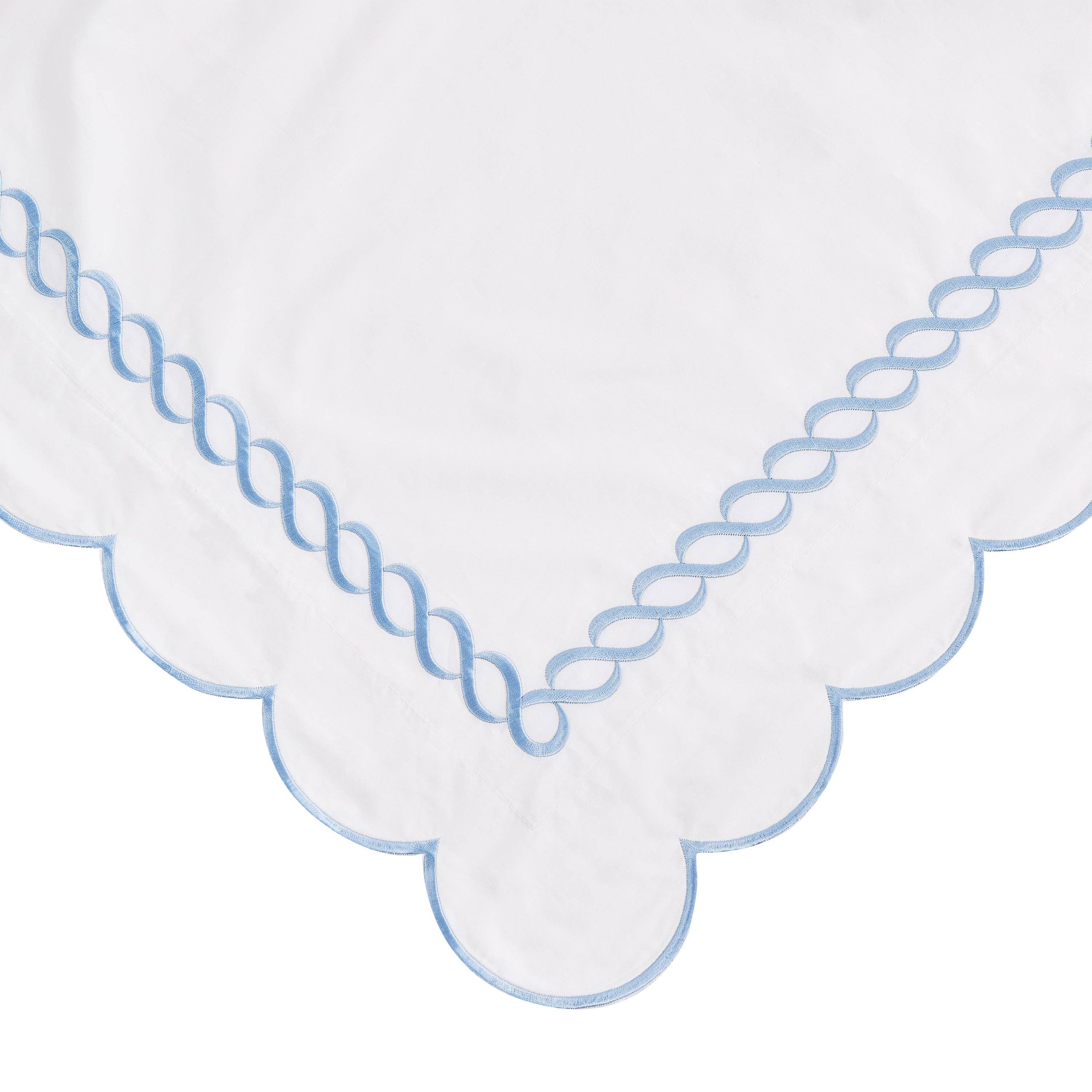 Mélange Home - Wholesale Duvet Cover - 600 Thread Count Scallop Rope Embroidered Cotton Duvet Set7