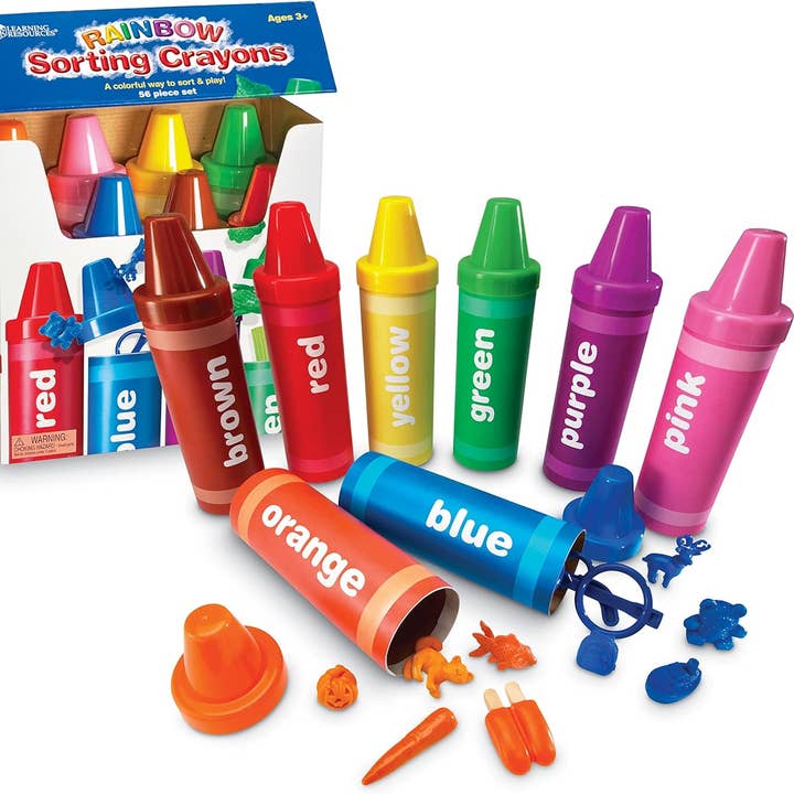 Learning Resources - Vente Crayon – enfant et bébé - Crayons de tri arc-en-ciel0