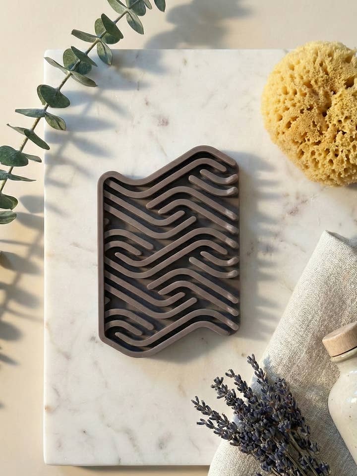 Charcoal Grey Soap Dish - Premium Soap Tray for wholesale by Soap Envelope