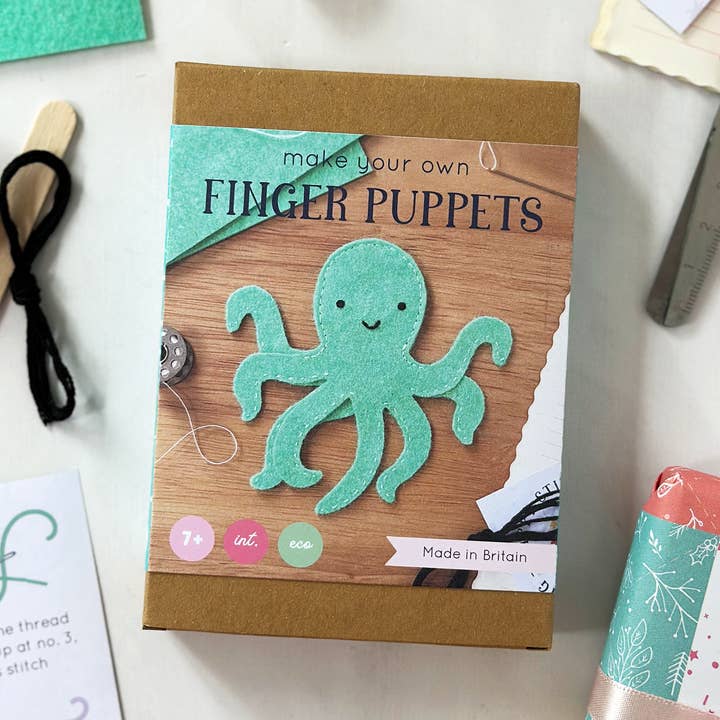 Octopus Finger Puppet Craft Kit for wholesale by Clara and Macy