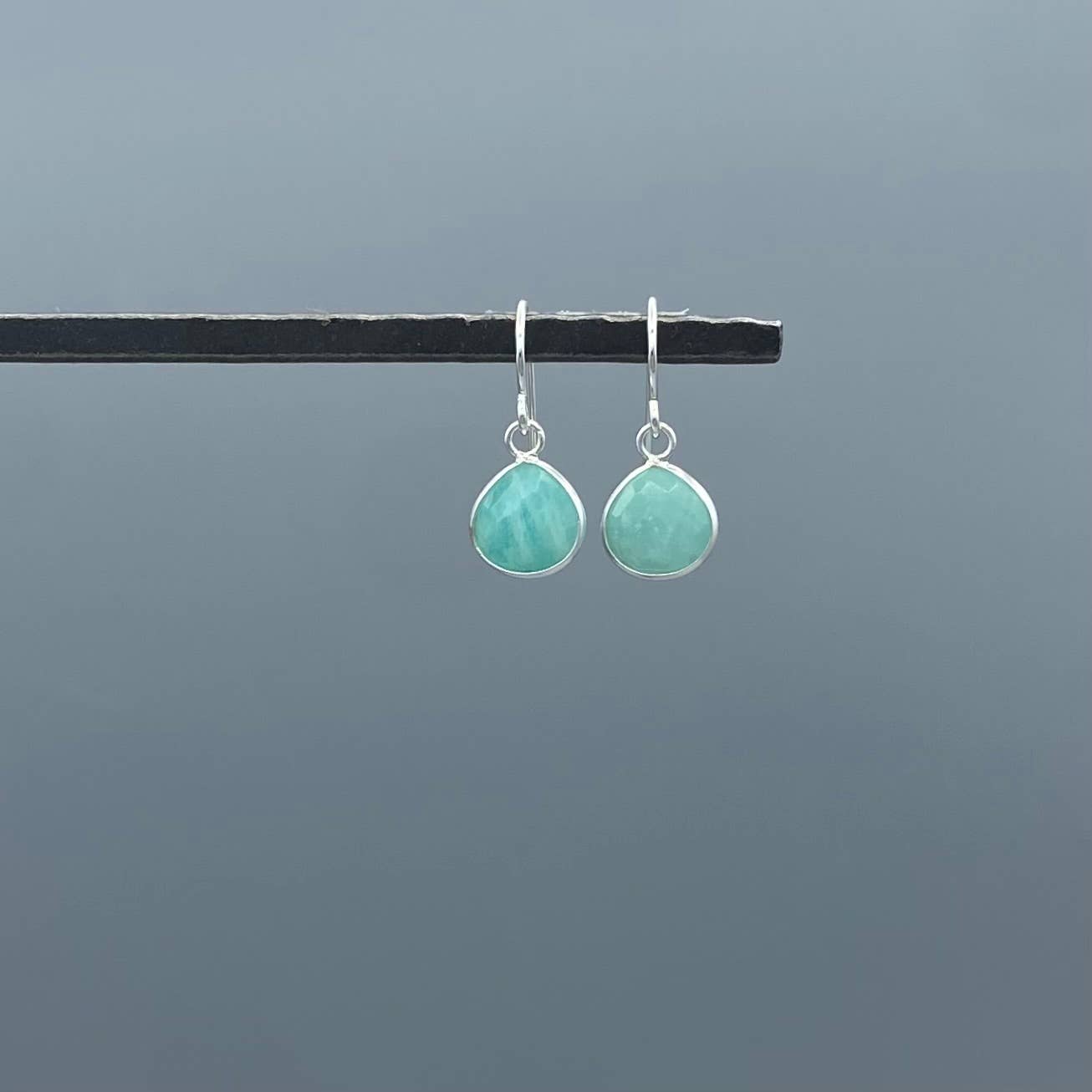 Something Silver - Wholesale Dangle Earrings - Faceted Triangle Stone Earrings4