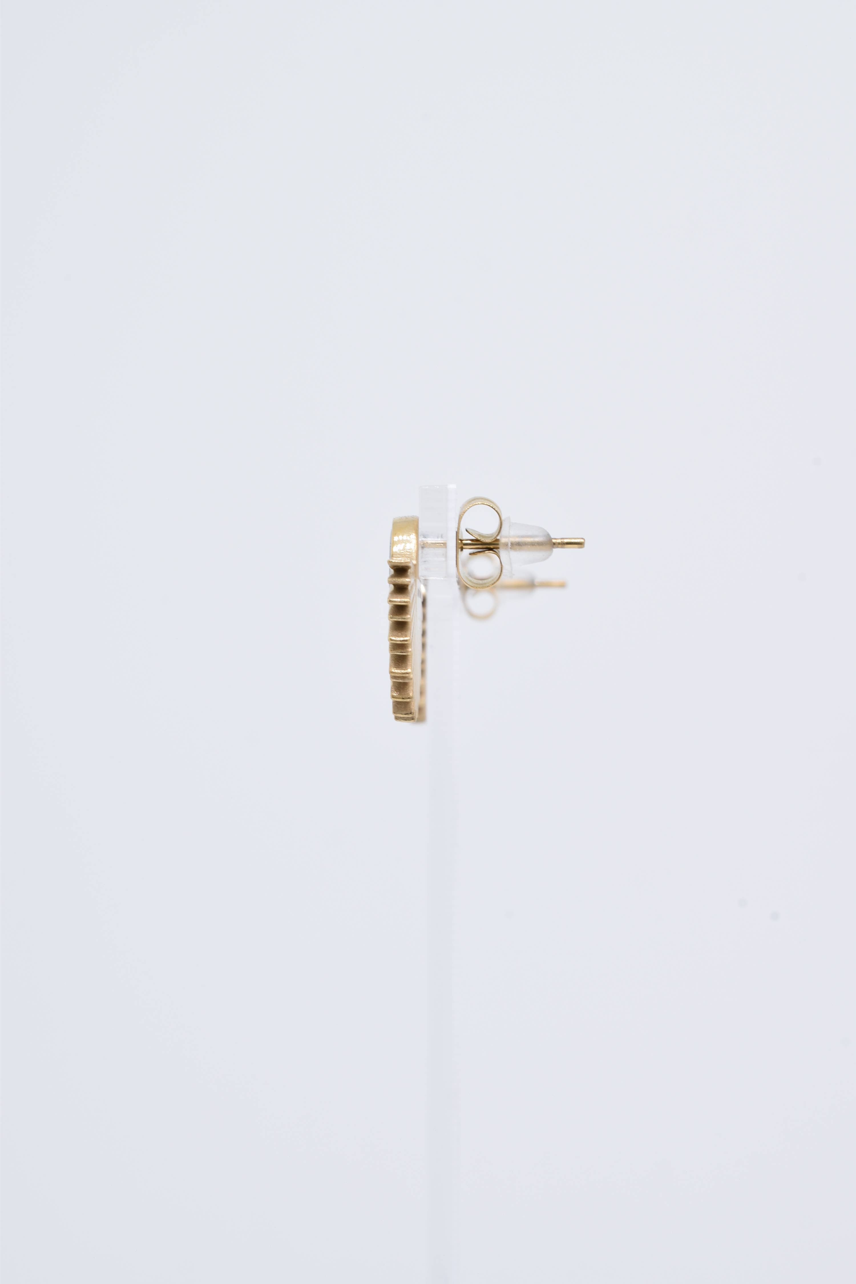 Kapyco – Großhandel Ohrstecker – Kapyco Ohrringe aus Edelstahl mit Goldton, natürlichem Stein oder Perlmutt, Durchmesser 22 x 15 mm1