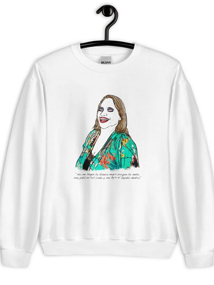 Carmina Barrios Sweatshirt für den Großhandel von El loco del Pelo Rizo