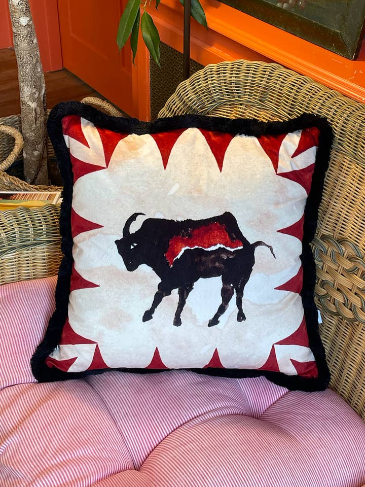 Bison Velvet Cushion for wholesale by Bell Hutley
