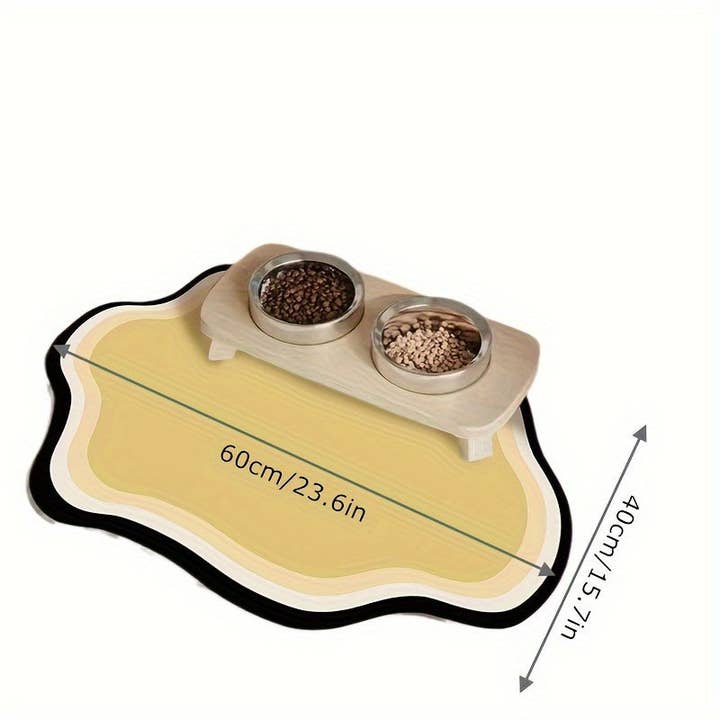 DIYSTORE - Vente Tapis de gamelle – chien - Tapis d'alimentation antidérapant pour chat avec boue de diatomée et caoutchouc - Tapis de nourriture pour animaux de compagnie imperméable, facile à nettoyer, avec une forte adhérence pour chats9