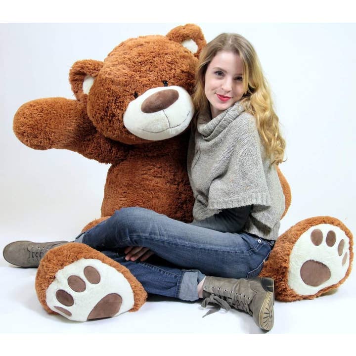 Big Plush - Vente Peluche – enfant et bébé - Grand ours en peluche géant de cinq pieds de haut, brun cannelle