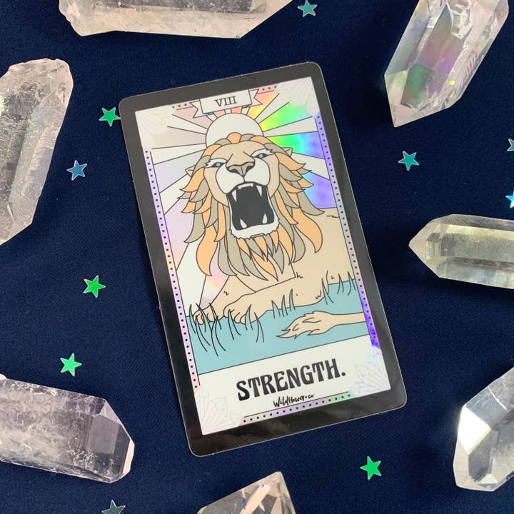 Wildflower + Co. - Wholesale Sticker - Tarot Card Sticker - Strength1
