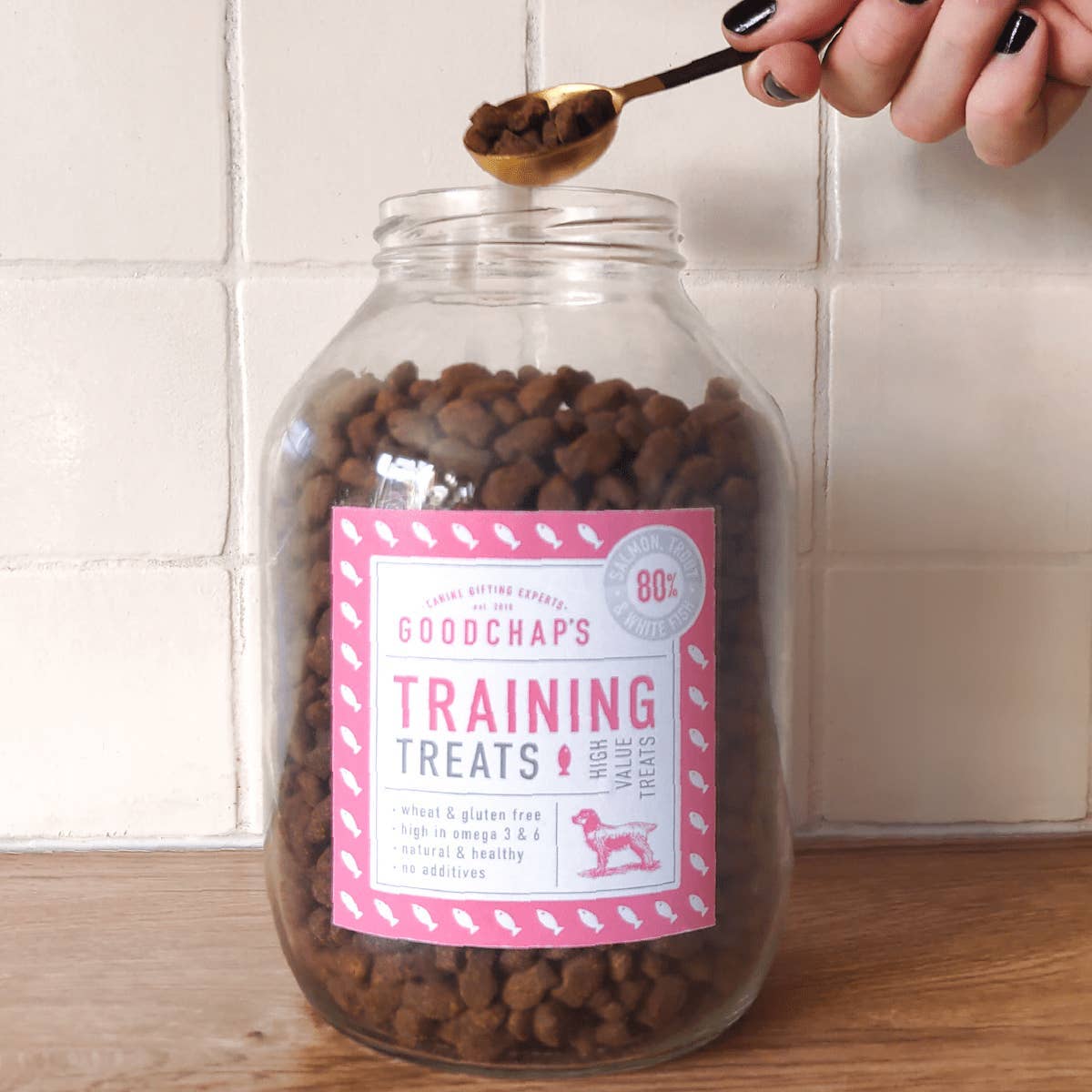 Goodchap's – wholesale Pet treats – Dog – Fish Training Treat | Jar Refill Pack 3