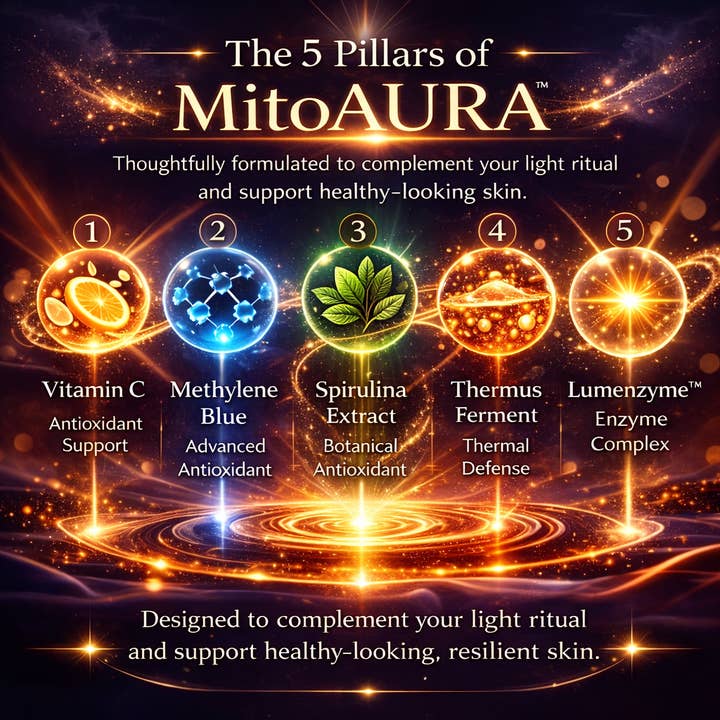 Mito Red Light - Wholesale Facial Serum/Concentrate - MitoAURA™ Activate + Amplify Serum - BioPhotonic Skincare™5