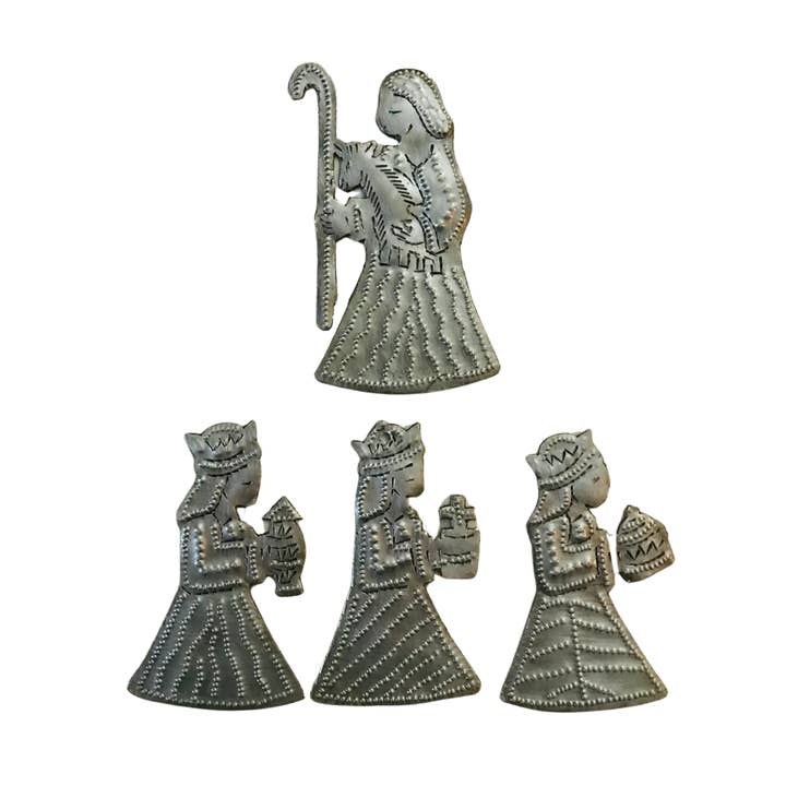 Haiti | 4 PCS Set (Wise Men/Shepherd) for wholesale by Beautifully Made Fair Trade
