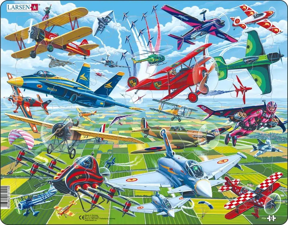 Springbok Puzzle - Wholesale Puzzle - Kids - Airshow 64 Piece Children's Educational Jigsaw Puzzle1