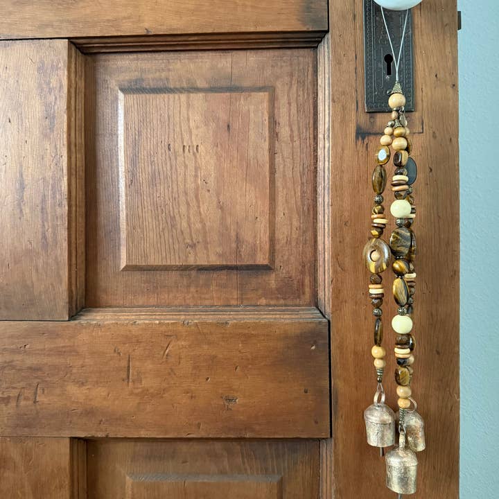 Tiger's Eye Triple Bell for wholesale by Bell and Chime