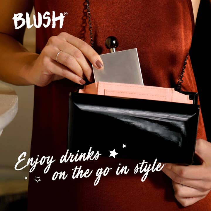 Blush - Wholesale Flask - VIP Black Incognito Clutch Flask4