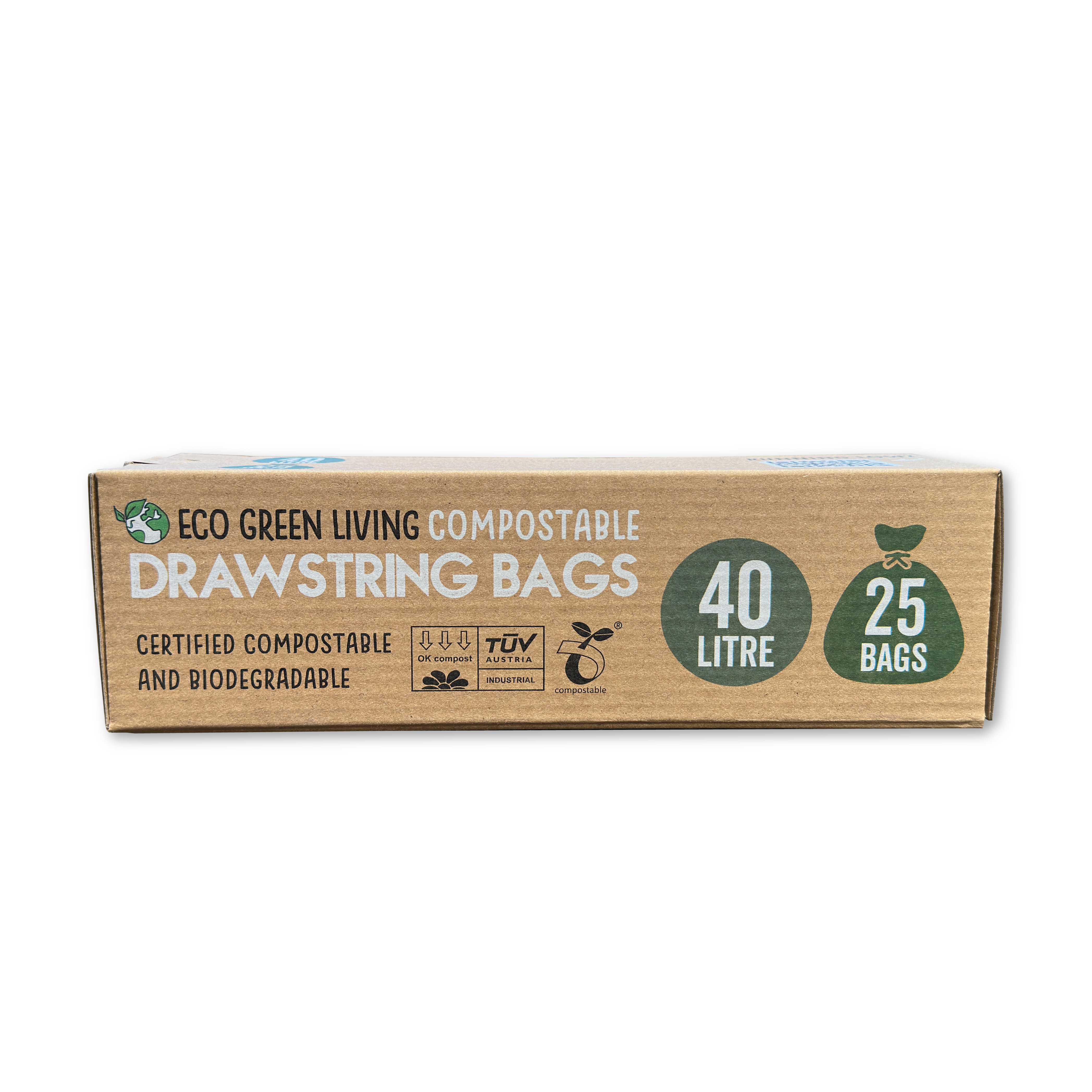 Eco Green Living - Wholesale Trashcan/Trash Bin - Compostable Drawstring Bin Bags | 40 Litre (25 bags)4