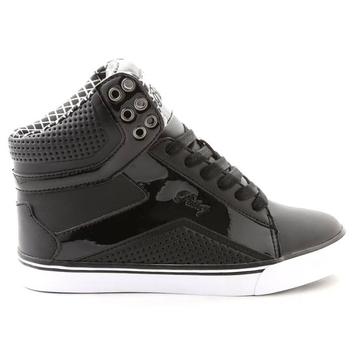 Pastry Pop Tart Grid Adult Women's Sneaker in Black/White for wholesale by Pastry