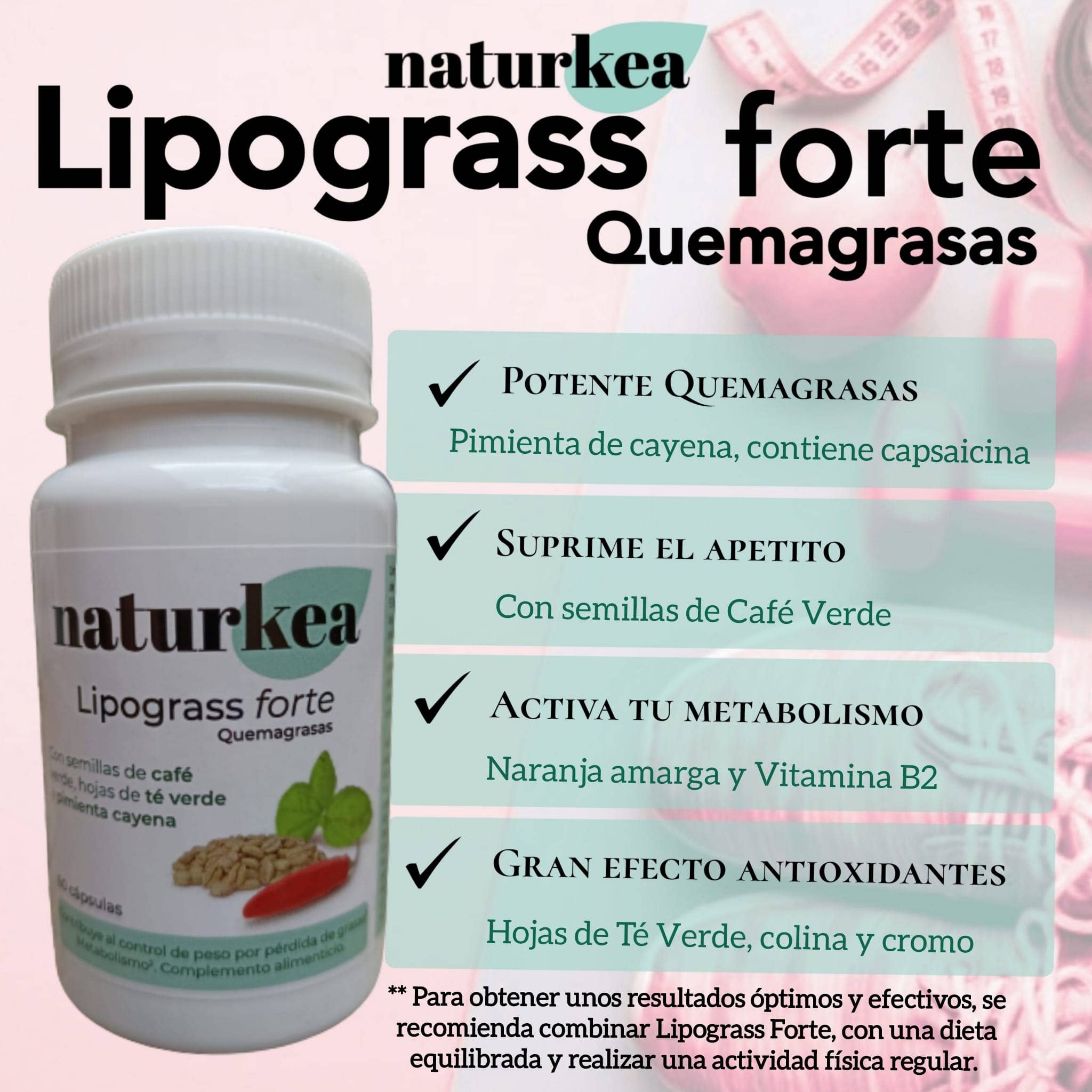 Tu herbolario 24h - Venta al por mayor Suplementos/vitaminas para beber - Lipograss Forte Naturkea1
