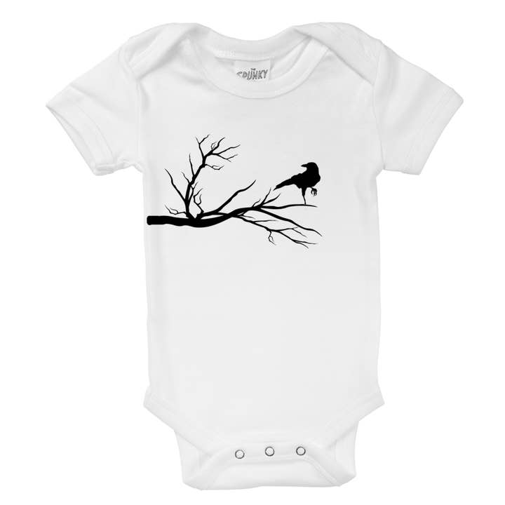 Raven Organic - Body da bambino, stile gotico, per Halloween per la vendita all'ingrosso da parte di Spunky Stork