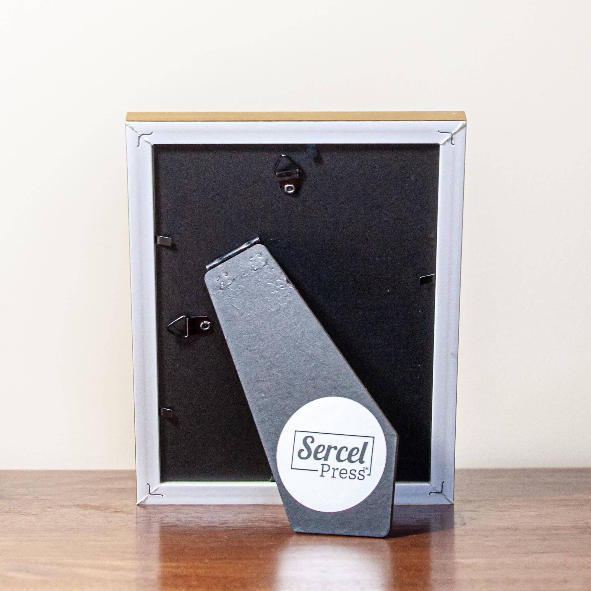 SercelPress - Wholesale Art Print - Guardian Angel Framed Print, Gold Color Frame with Print of Antique Angel Art, Catholic Wall Decor, Home Altar, Children, Gift, 5x7, 8x103