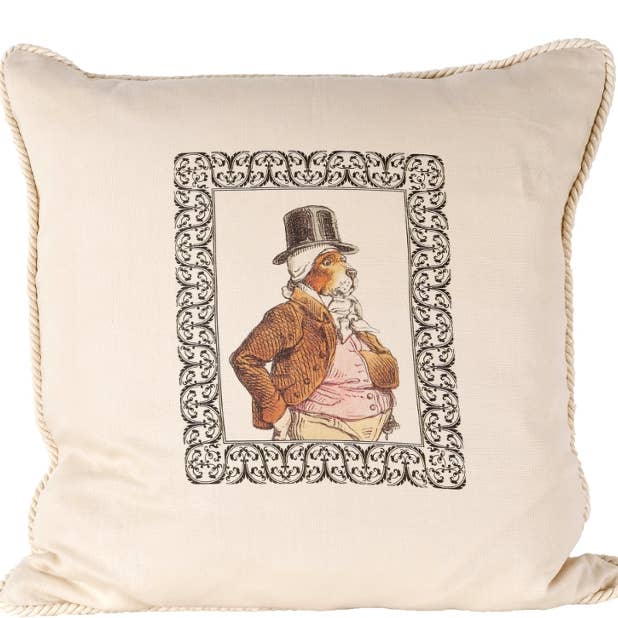 Leinenkissen mit Tiere/Vögel/Fische/Pascal für den Großhandel von Ox Bow Decor