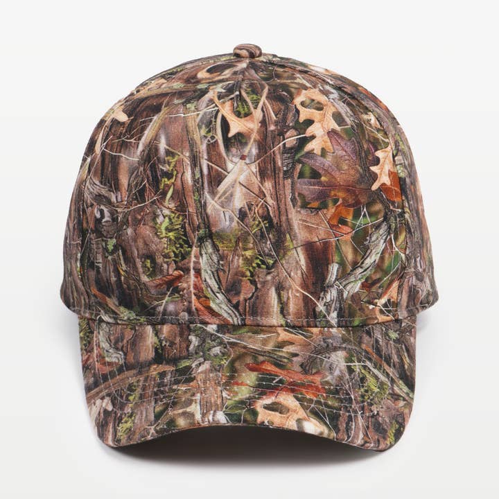 CAMO Real Forest Print 5 Panel Baseball Cap for wholesale on Faire0