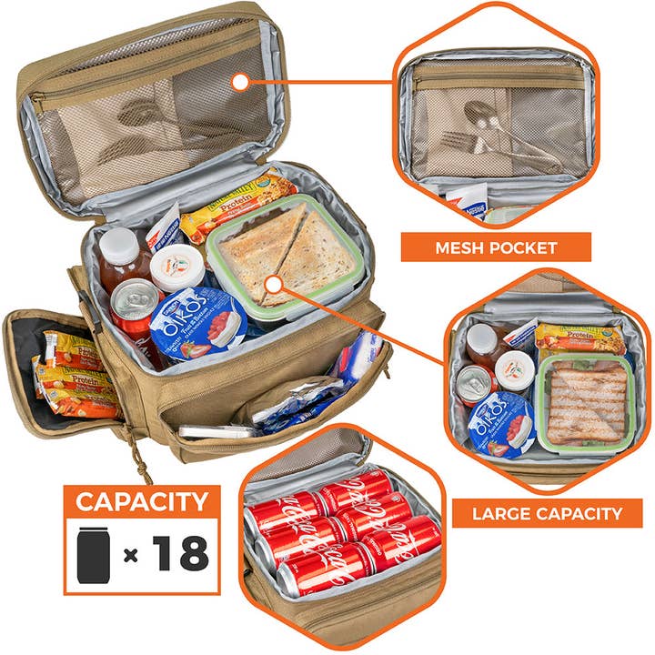 OPUX - Wholesale Lunch Bag/Box - Tactical Military Leakproof Lunch Box - 9 Cans / 18 Cans14