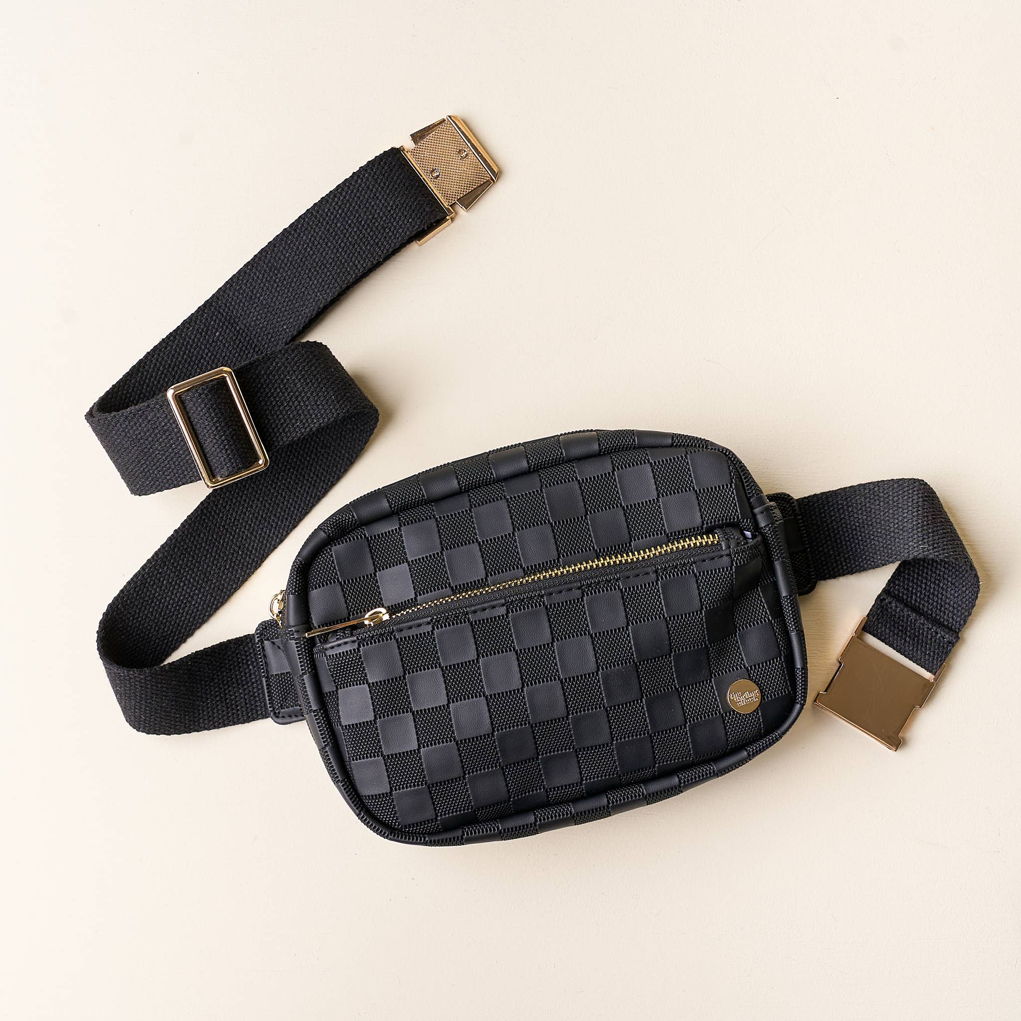 The Darling Effect - Wholesale Belt Bag - Women's - Urban Check Belt Bag-Black0